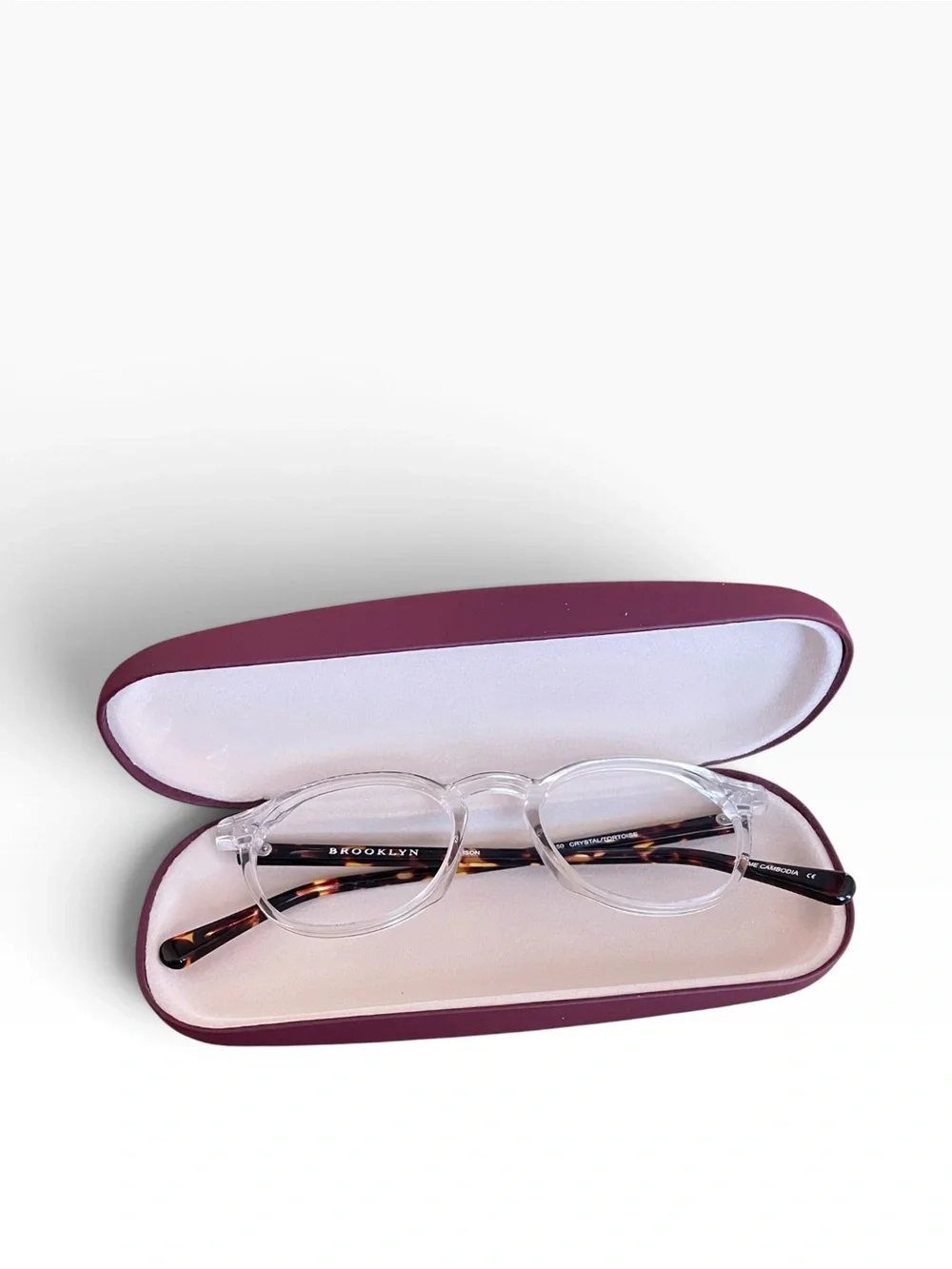 Brooklyn Ellison Men's Women's Crystal Tortoise 49-20-150mm Eyewear Frames &Case